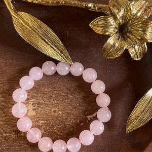 💎ROSE QUARTZ GEMSTONE BRACELET IN 10MM